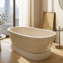 Marble Bathtub: Beige Warm color for Your Bathroom