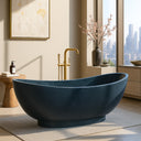 Granite bathtub made of black granite  Double Slipper design for Any Setting