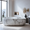 Marblebee Marble bathtub Arabescato White Marble