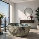 Custom Bathtubs-Italian Valgri White Marble 70.87" Long