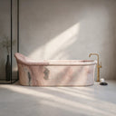 Pink Marble Bathtub 70.87" Long