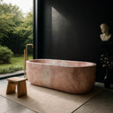 Pink Marble Bathtub 70.87" Length