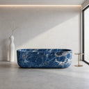 Dark Blue Marble Bathtub 70.87" Long