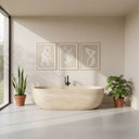 Marble Tub | Egyptian Beige Polished Oval Soaking 68.90" Long