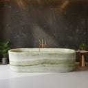 Green Onyx Translucent Oval Trough 70.87" Long