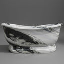 Marble bathtub | striking black veining | Length 70.87" | Panda White