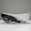 Stone bathtub | curved boat shape | 70.87 Inch Length | Panda White