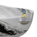 Stone bathtub | curved boat shape | 70.87 Inch Length | Panda White