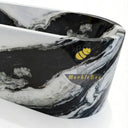 Marble tub in Panda White - Image 4