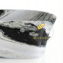 Marble bathtub | Oval freestanding design | 71 Inch Length | Panda White