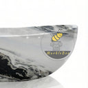 Stone tub | Dramatic veined rim | 70.87 Inch Length | Panda White