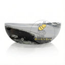 Stone tub | Dramatic veined rim | 70.87 Inch Length | Panda White