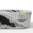 Marble bathtub | Fluted Panda Veining | 70.87 Inch Length | Panda White