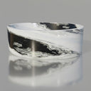 Stone bathtub | Bold Veined Oval | 65 Inch Length | Panda White Marble