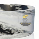 Stone bathtub | Bold Veined Oval | 65 Inch Length | Panda White Marble