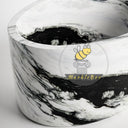 Stone bathtub | Bold Veined Oval | 65 Inch Length | Panda White Marble