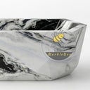 Marble bathtub | Geometric faceted design | 70.87 Inch Length | Panda White