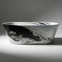 Stone tub | Oval Freestanding Design | 71 Inch Length | Panda White