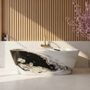 Stone tub | Oval Freestanding Design | 71 Inch Length | Panda White