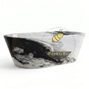 Stone tub | Oval Freestanding Design | 71 Inch Length | Panda White