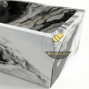 Marble bathtub | Bold Black Veining | 70.87 Inch Length | Panda White