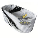 Marble bathtub | fluted oval design | L 70.87" | Panda White