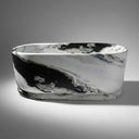 Stone tub | Boldly veined marble | 70.87" Length | Panda White