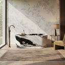 Stone tub | Boldly veined marble | 70.87" Length | Panda White