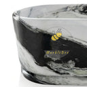 Stone tub | Boldly veined marble | 70.87" Length | Panda White