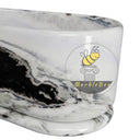 Stone tub | Boldly veined marble | 70.87" Length | Panda White