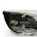Marble bathtub | Hand-carved rose design | 70.87 Inch Length | Panda White