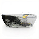 Marble bathtub | Hand-carved rose design | 70.87 Inch Length | Panda White