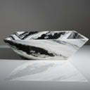 Stone bathtub | geometric angular corner | 71 Inch Length | Panda White