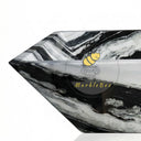 Stone bathtub | geometric angular corner | 71 Inch Length | Panda White