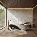 Marble tub in Panda White - Image 2
