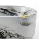 Marble tub | oval black white veining | 70.87 in Length | Panda White