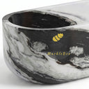 Marble tub | oval black white veining | 70.87 in Length | Panda White