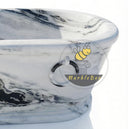 Marble bathtub | ring handle detail | 70.87 Inch Length | Panda White
