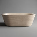 Marble bathtub in Pearl Linen limestone - Image 1