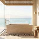 Marble bathtub  in Pearl Linen limestone - Image 2