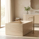 Marble bathtub in Pearl Linen limestone - Image 3