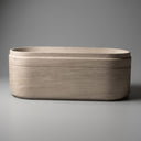 Marble tub in Pearl Linen limestone - Image 1