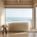 Marble tub in Pearl Linen limestone - Image 2