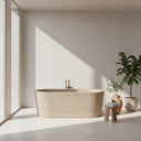 Marble tub in Pearl Linen limestone - Image 8