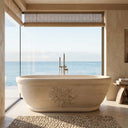 Marble tub in Pearl Linen limestone - Image 2