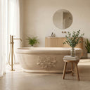Marble tub in Pearl Linen limestone - Image 3