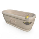 Marble tub in Pearl Linen limestone - Image 4
