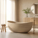 Marble bathtub in Pearl Linen limestone - Image 5
