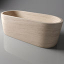 Marble bathtub in Pearl Linen limestone - Image 1