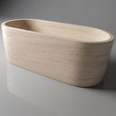 Marble bathtub in Pearl Linen limestone - Image 1